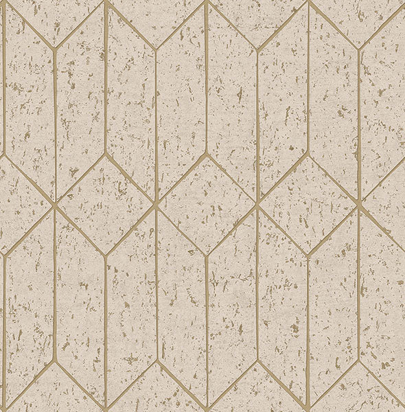 Purchase 4125-26702 Advantage Wallpaper, Hayden Bone Concrete Trellis - Fusion