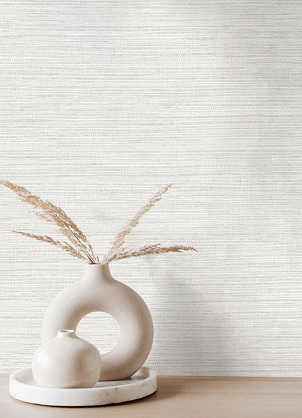 Purchase 4125-26713 Advantage Wallpaper, Alton Off-White Faux Grasscloth - Fusion1