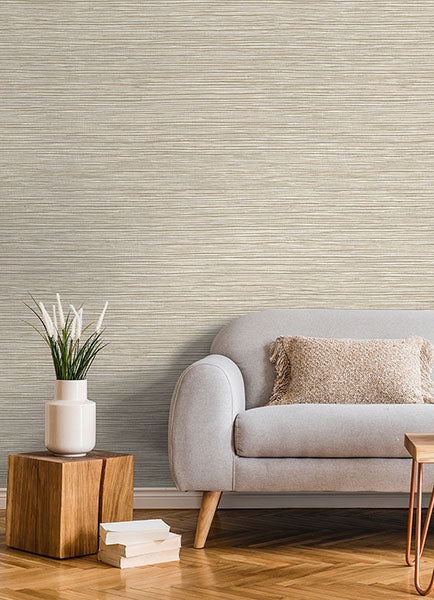 Purchase 4125-26715 Advantage Wallpaper, Alton Taupe Faux Grasscloth - Fusion12