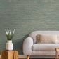 Purchase 4125-26717 Advantage Wallpaper, Alton Teal Faux Grasscloth - Fusion12