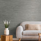 Purchase 4125-26718 Advantage Wallpaper, Alton Grey Faux Grasscloth - Fusion12