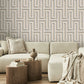 Purchase 4125-26725 Advantage Wallpaper, Henley Taupe Geometric Grasscloth - Fusion12