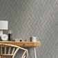 Purchase 4125-26729 Advantage Wallpaper, Ember Grey Geometric Basketweave - Fusion1