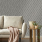Purchase 4125-26729 Advantage Wallpaper, Ember Grey Geometric Basketweave - Fusion12