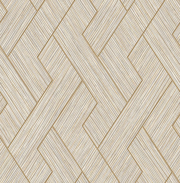 Purchase 4125-26730 Advantage Wallpaper, Ember Taupe Geometric Basketweave - Fusion