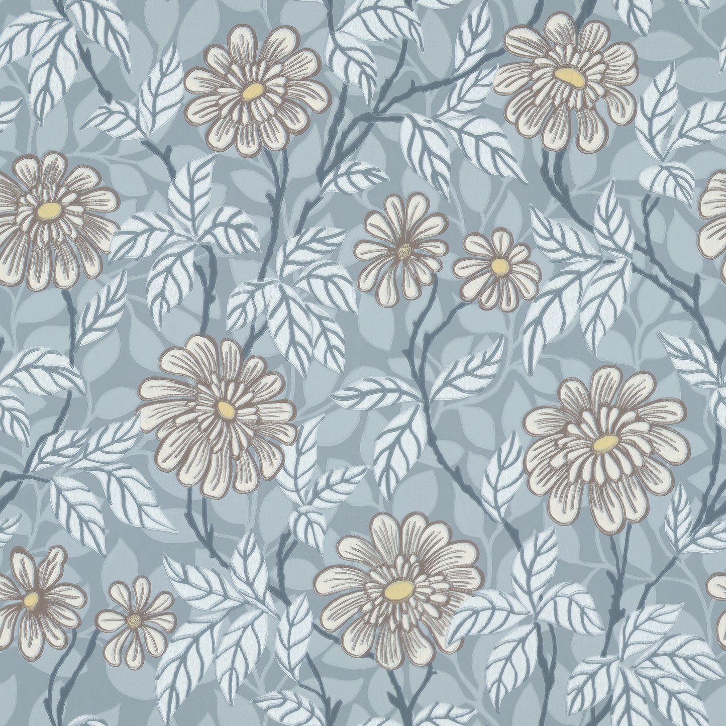 426-26 Zinnia blue, Villa Dalarö by Sandberg Wallpaper