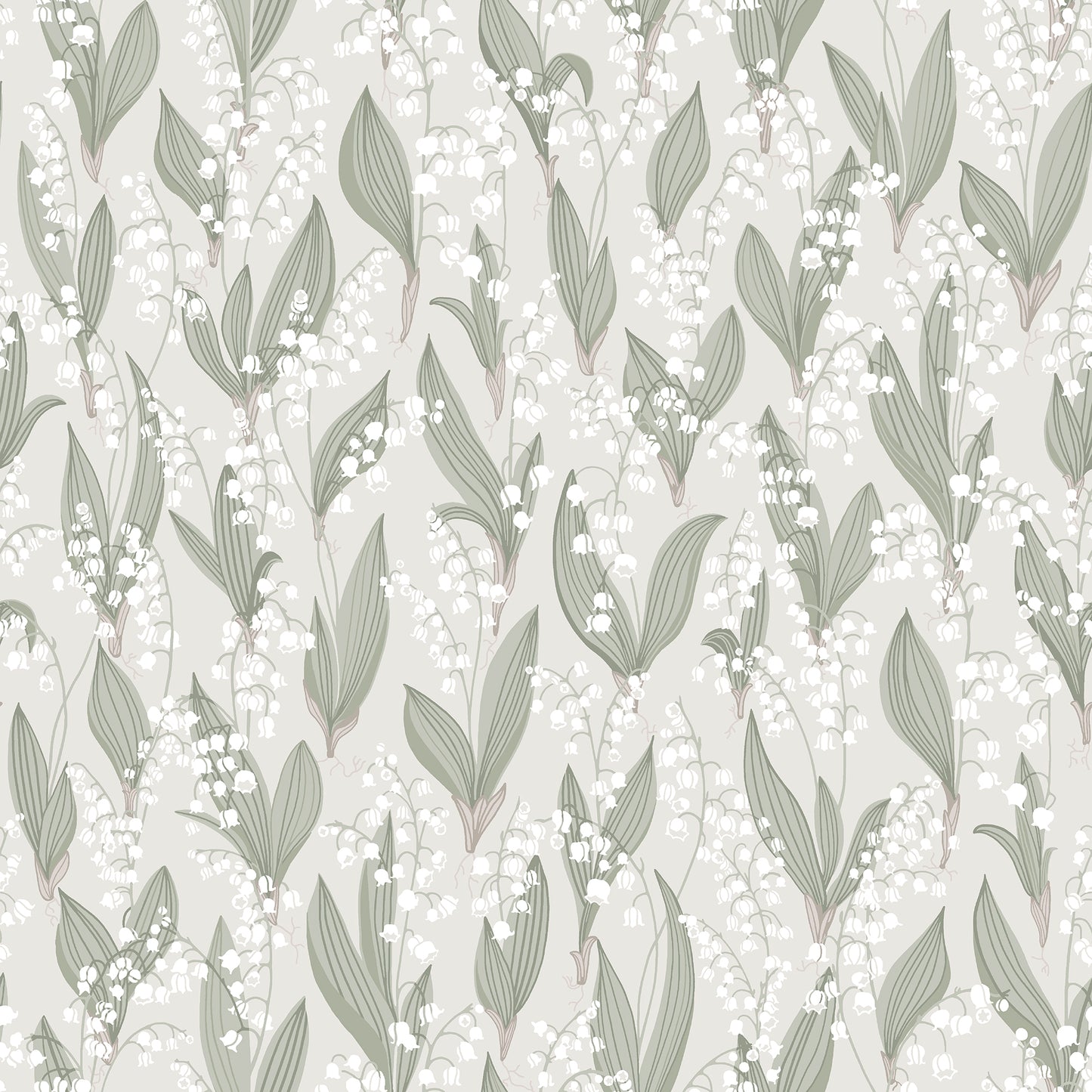 479-18 Liljekonvalj spring green, Kolonin by Sandberg Wallpaper