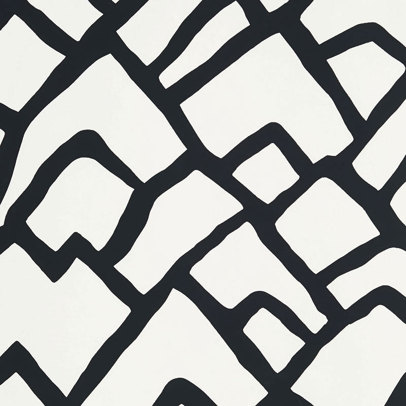 Shop 5003308 Zimba Ebony by Schumacher Wallpaper