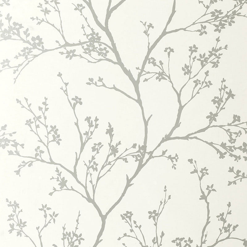 Order 5003340 Twiggy Silver by Schumacher Wallpaper