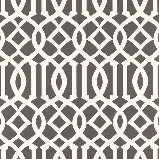 Shop 5003361 Imperial Trellis Charcoal Schumacher Wallpaper