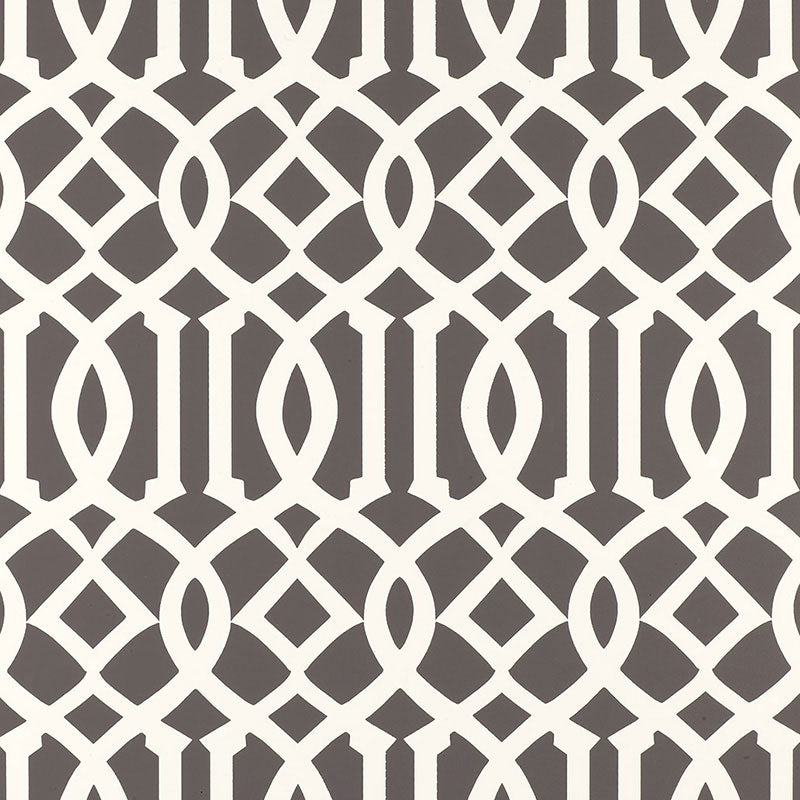 Shop 5003361 Imperial Trellis Charcoal Schumacher Wallpaper