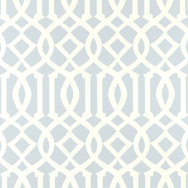 5003363 | Imperial Trellis, Soft Aqua - Schumacher Wallpaper