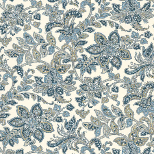 Buy 5004072 Corsini Paisley Porcelain by Schumacher Wallpaper