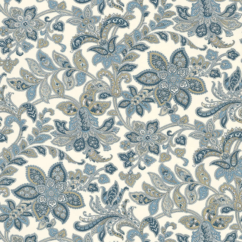 Buy 5004072 Corsini Paisley Porcelain by Schumacher Wallpaper