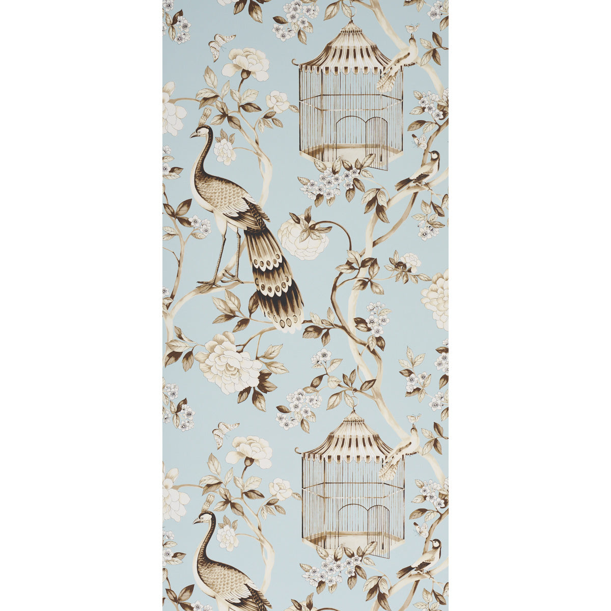 Schumacher Pyne Hollyhock French Country Indigo Industrial Wallpaper   Kathy Kuo Home