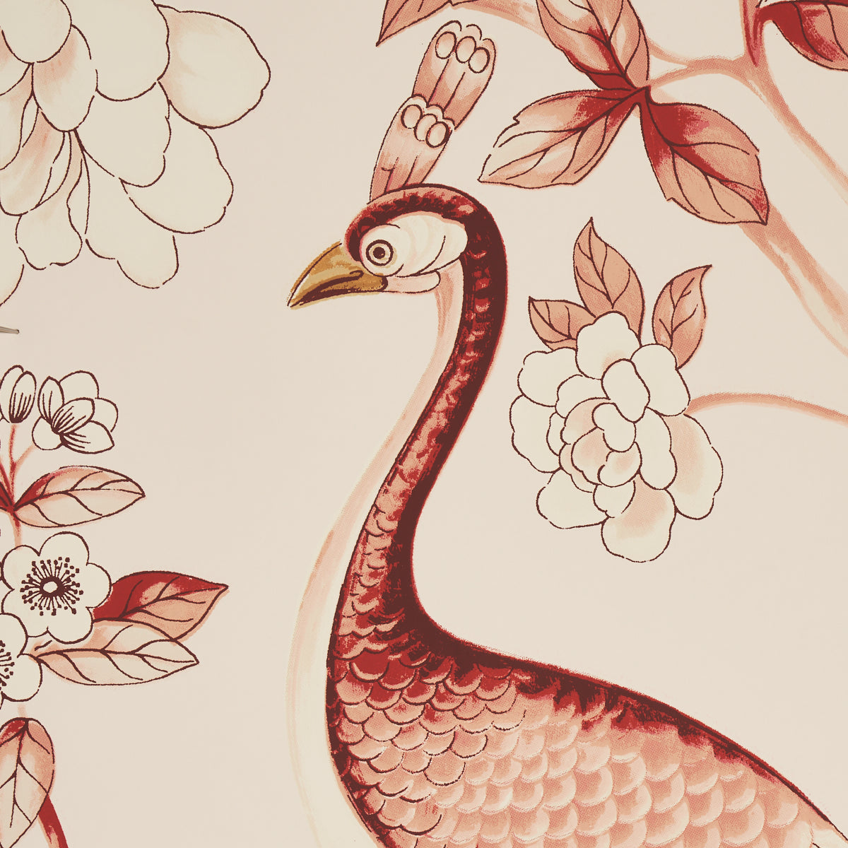 Looking for 5004082 Oiseaux Et Fleurs Cinnabar by Schumacher Wallpaper