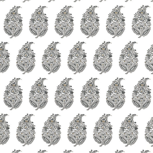 Looking for 5004474 Rajasthan Paisley Silver by Schumacher Wallpaper