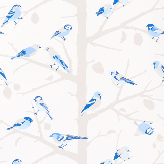 Purchase 5005034 | A-Twitter, Blues - Schumacher Wallpaper
