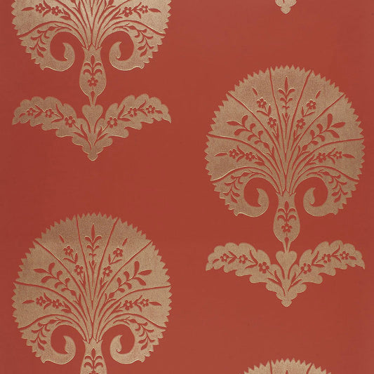Order 5005083 Ottoman Flower Paprika by Schumacher Wallpaper