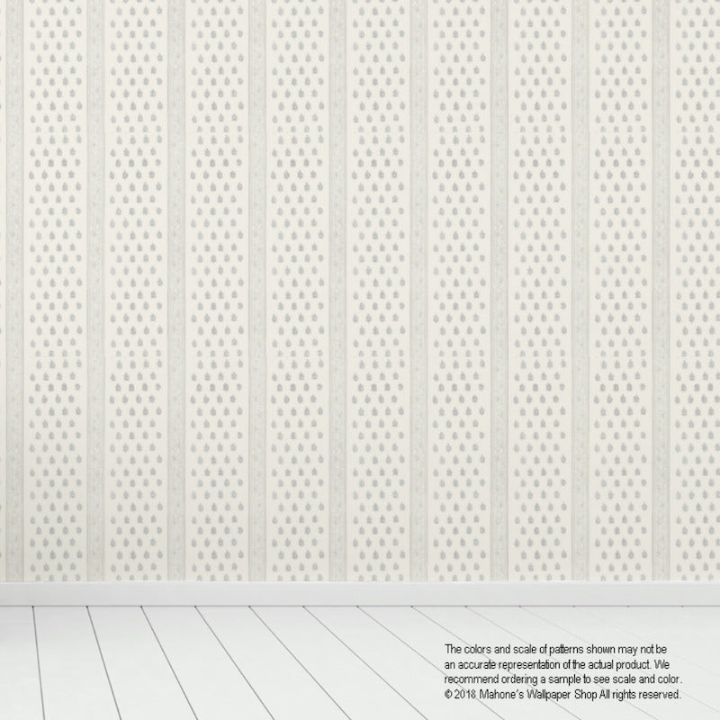 Shop 5005200 Katsura Stripe Oyster by Schumacher Wallpaper