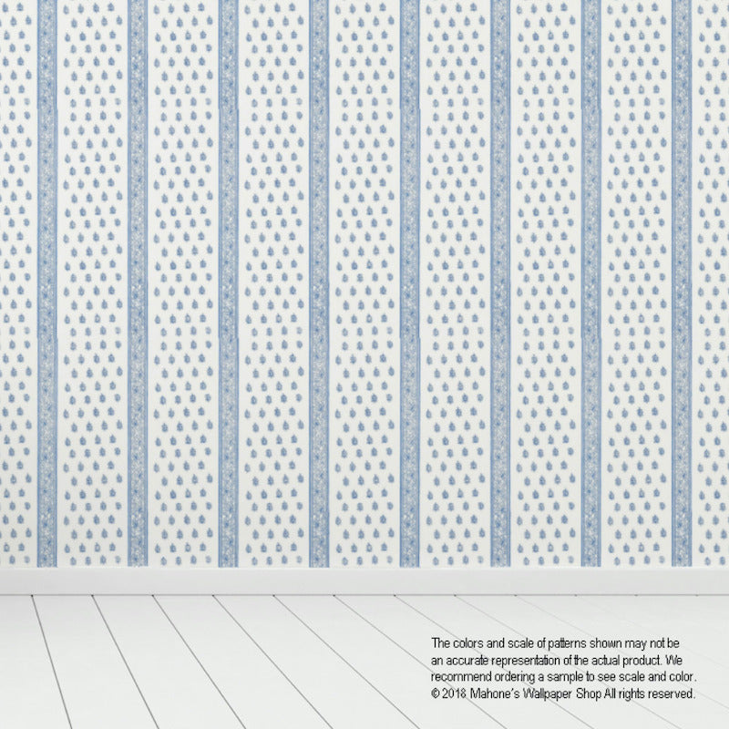 Buy 5005201 Katsura Stripe Delft by Schumacher Wallpaper