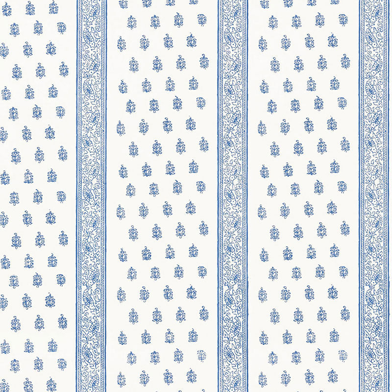 Select 5005201 Katsura Stripe Delft by Schumacher Wallpaper