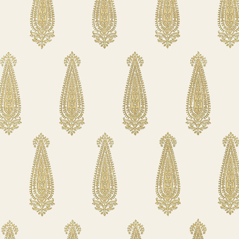 Order 5005332 Katara Paisley Straw by Schumacher Wallpaper