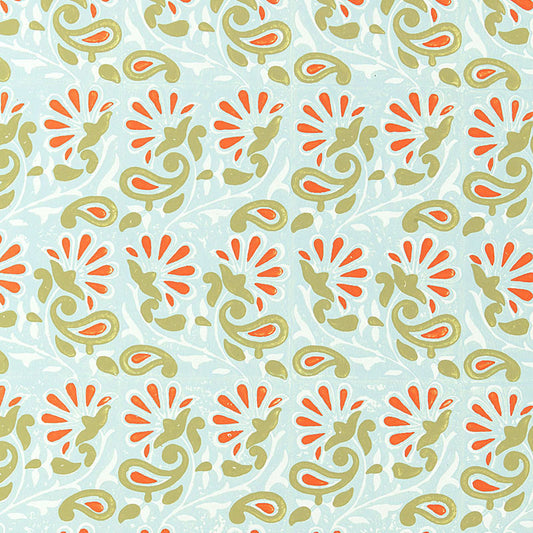 Select 5005342 Rampura Water Blue by Schumacher Wallpaper