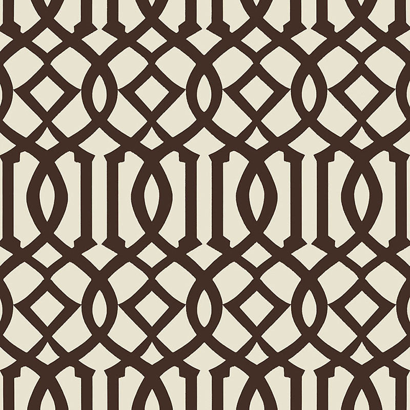 Shop 5005803 Imperial Trellis Ii Java   Cream by Schumacher Wallpaper