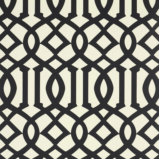 Buy 5005804 Imperial Trellis Ii Jet by Schumacher Wallpaper