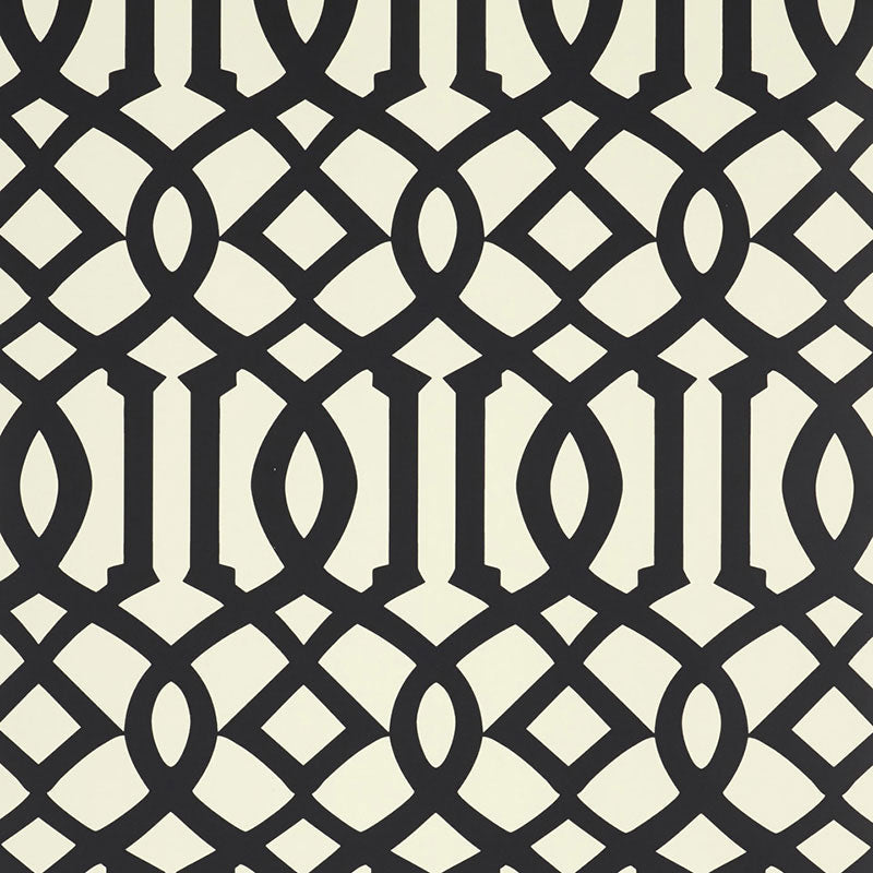 Buy 5005804 Imperial Trellis Ii Jet by Schumacher Wallpaper