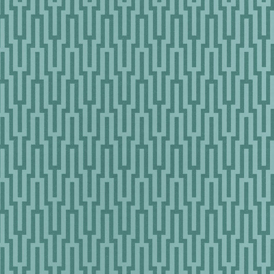 Acquire 5005894 Metropolitan Fret Turquoise by Schumacher Wallpaper