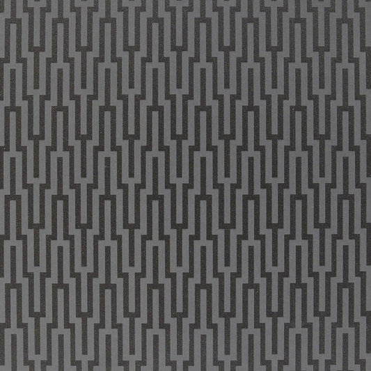 Search 5005895 Metropolitan Fret Black Pearl by Schumacher Wallpaper