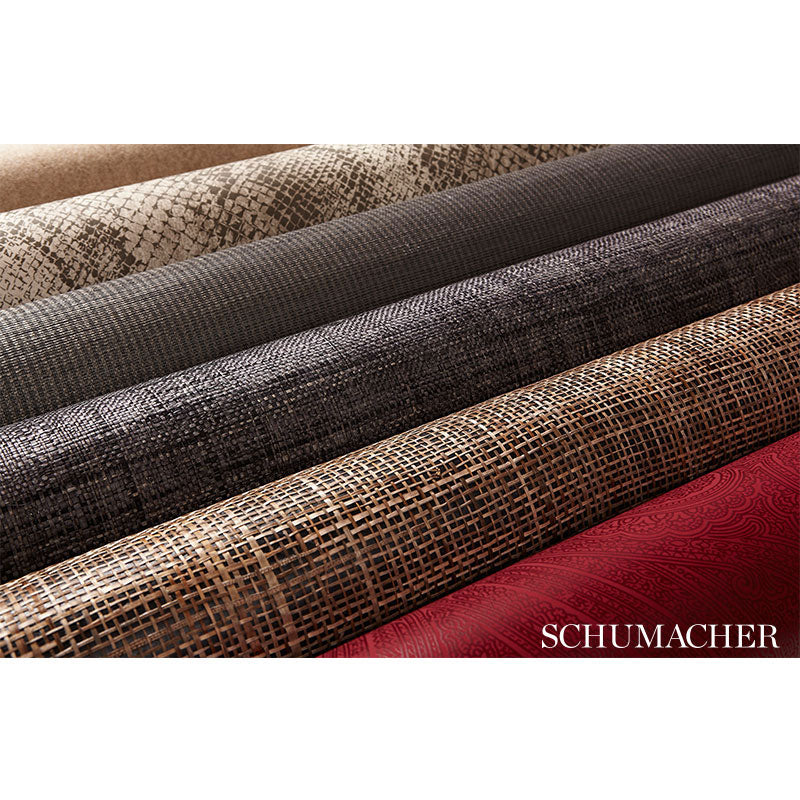 Acquire 5006204 Weston Raffia Weave Charcoal by Schumacher Wallpaper
