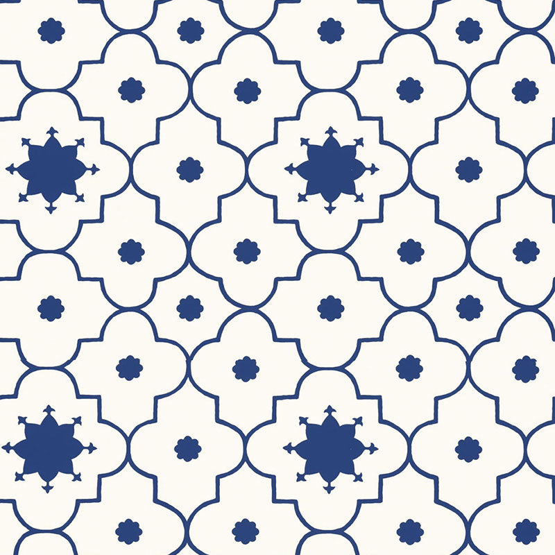 Buy  5006620 Taj Trellis Jaipur Blue by Schumacher Wallpaper