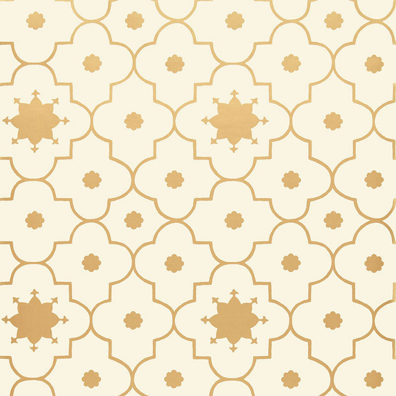 Search  5006624 Taj Trellis Burnished Gilt by Schumacher Wallpaper