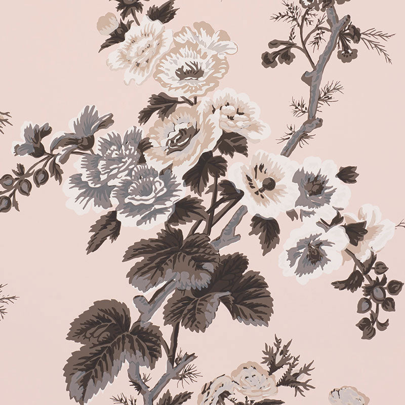 View 5006924 Pyne Hollyhock Blush by Schumacher Wallpaper