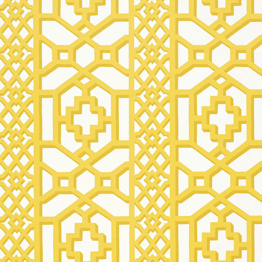 Order  5006940 Zanzibar Trellis Canary by Schumacher Wallpaper