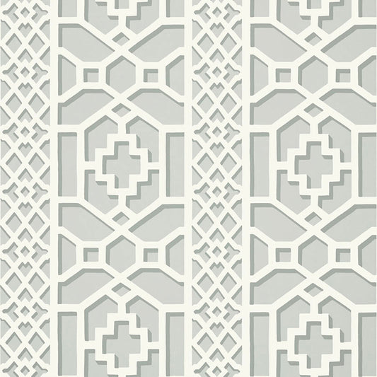 Buy  5006943 Zanzibar Trellis Cloud by Schumacher Wallpaper