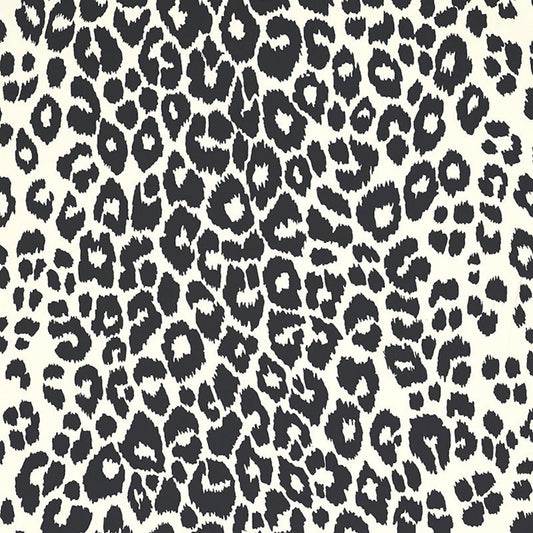 Purchase 5007012 Iconic Leopard Graphite by Schumacher Wallpaper
