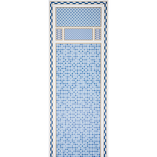 Acquire 5007111 Robinchon Panel B Blue by Schumacher Wallpaper