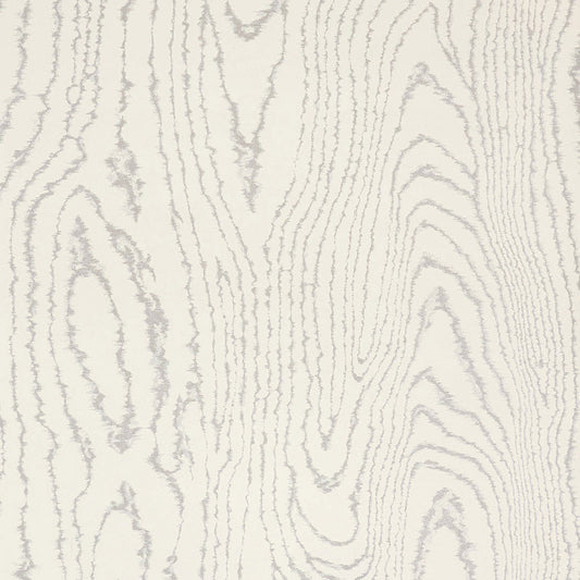 View 5007401 Faux Bois Silver Moon by Schumacher Wallpaper