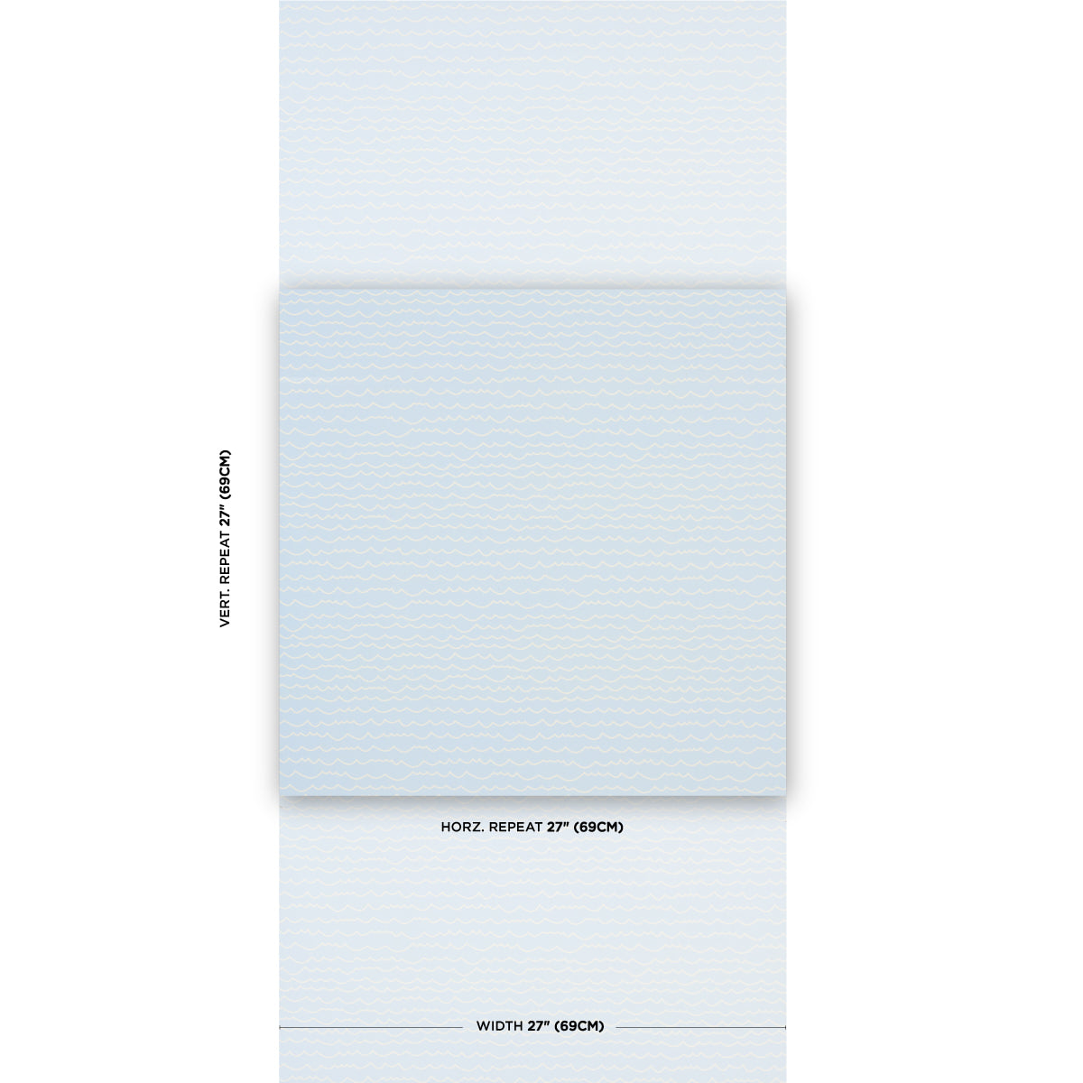 Purchase 5007464 | Waves, White On Sky - Schumacher Wallpaper