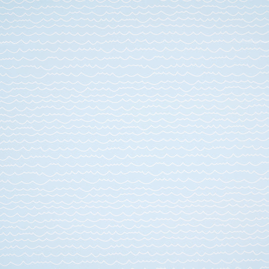 Purchase 5007464 | Waves, White On Sky - Schumacher Wallpaper