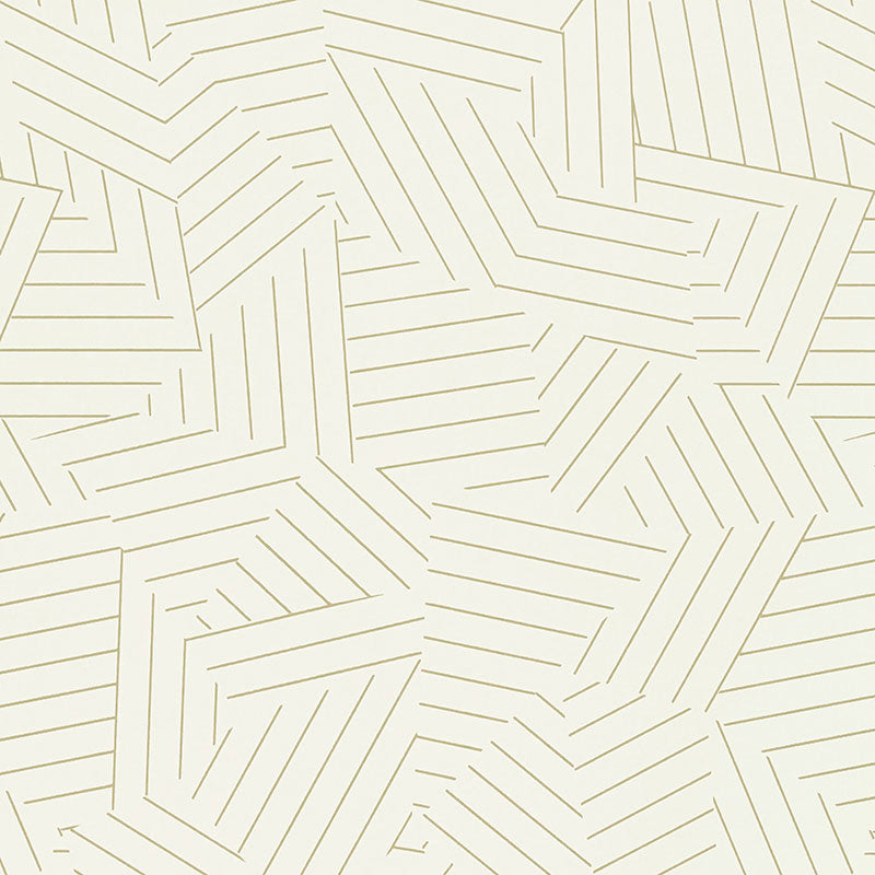 Order 5007970 Deconstructed Stripe Greige by Schumacher Wallpaper