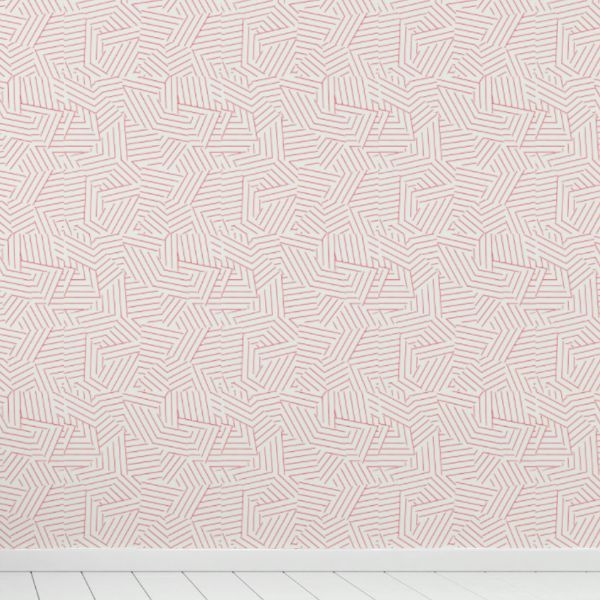 Search 5007971 Deconstructed Stripe Red by Schumacher Wallpaper
