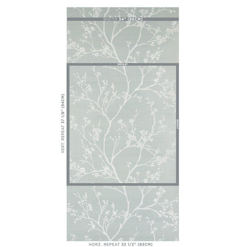 5008292 | Twiggy Sisal, Sky - Schumacher Wallpaper