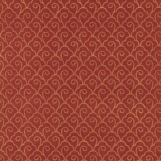 Shop 5008302 Scallop Filigree Sisal Gold On Lacquer by Schumacher Wallpaper