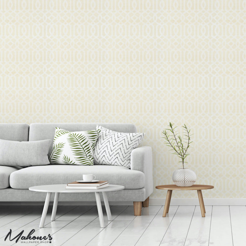 5008350 | Imperial Trellis Sisal, Ivory - Schumacher Wallpaper