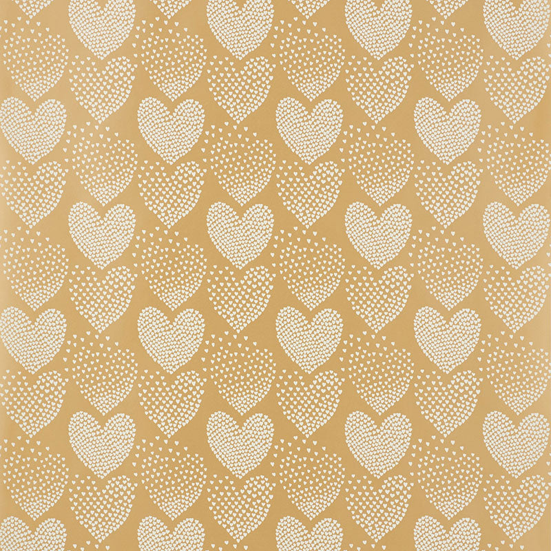 Search 5008360 Heart Of Hearts Ivory and Gold by Schumacher Wallpaper